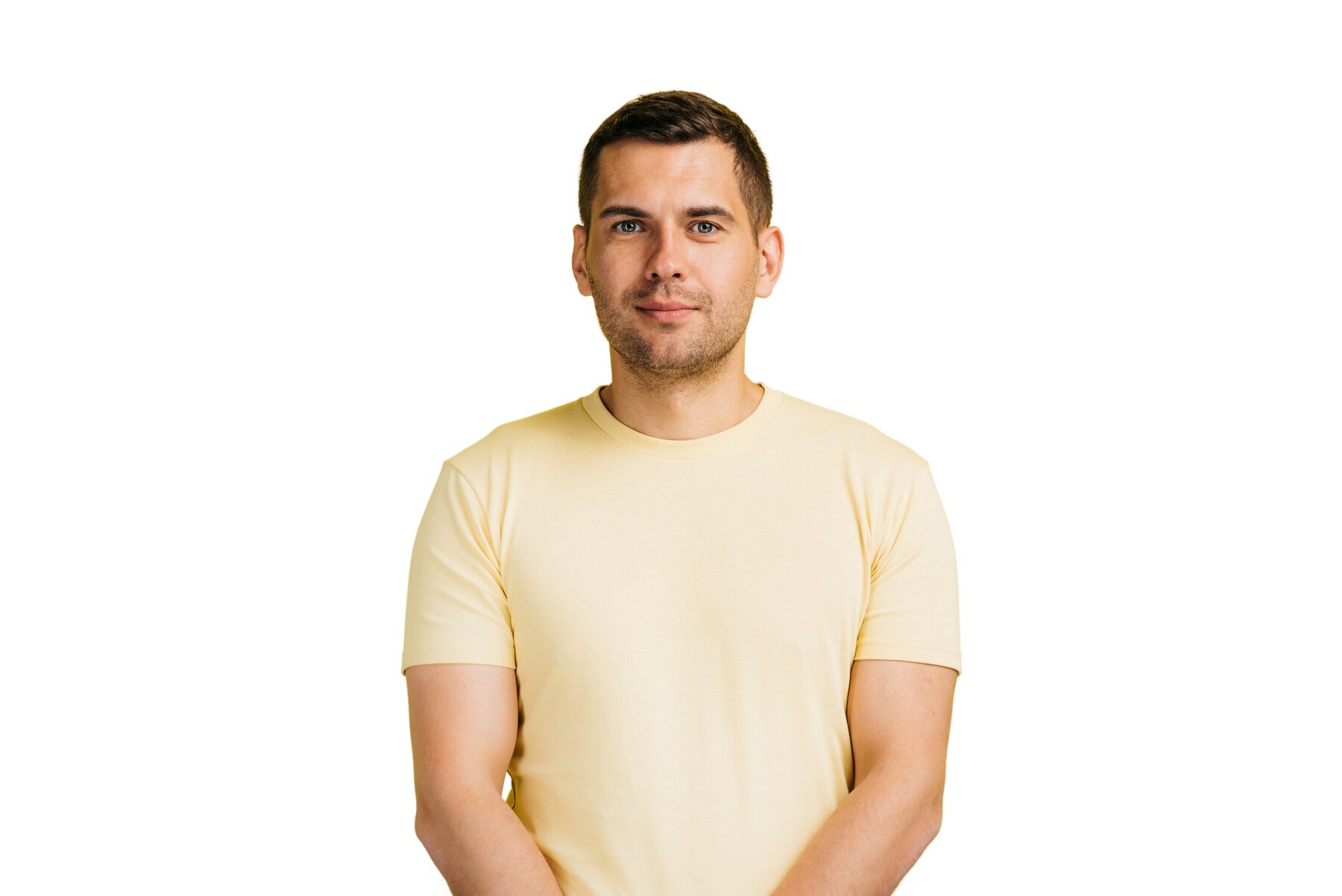 Sample subject: man in yellow t-shirt