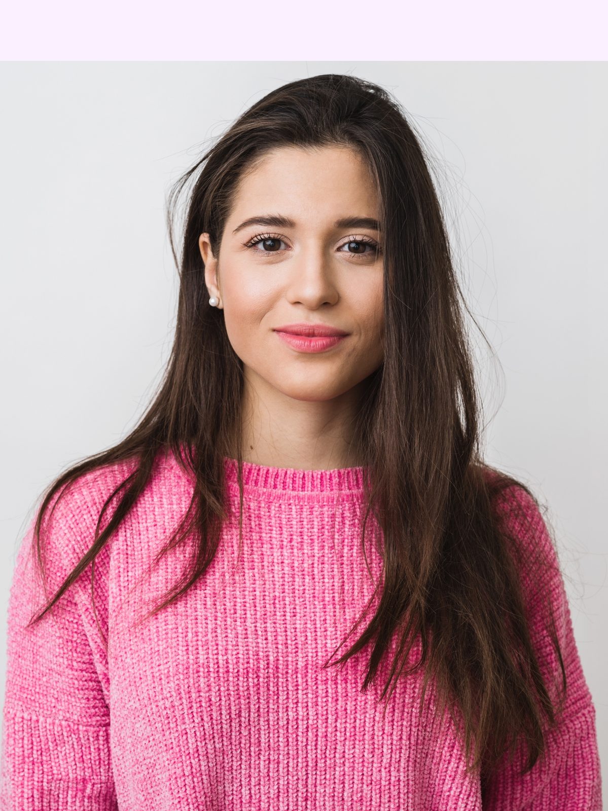 Sample subject: woman in pink sweater