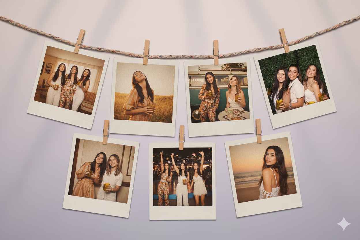 AI Photo Booth Rental The Estate on Second Guide - Lucky Frog Photo Marketing 6 Vintage Polaroid Photos