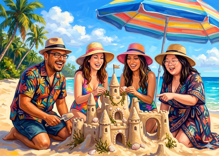 Beach Art Style Next-gen AI Brand Activation Malibu Beach Art Style