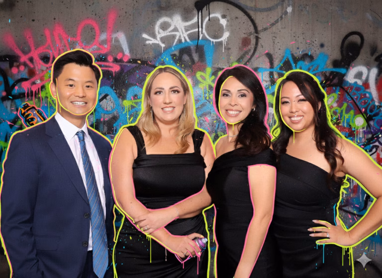 Neon Graffiti Artistic Portrait Next-gen AI Photo Lab for Los Angeles Tech Conferences Neon Graffiti Artistic Portrait