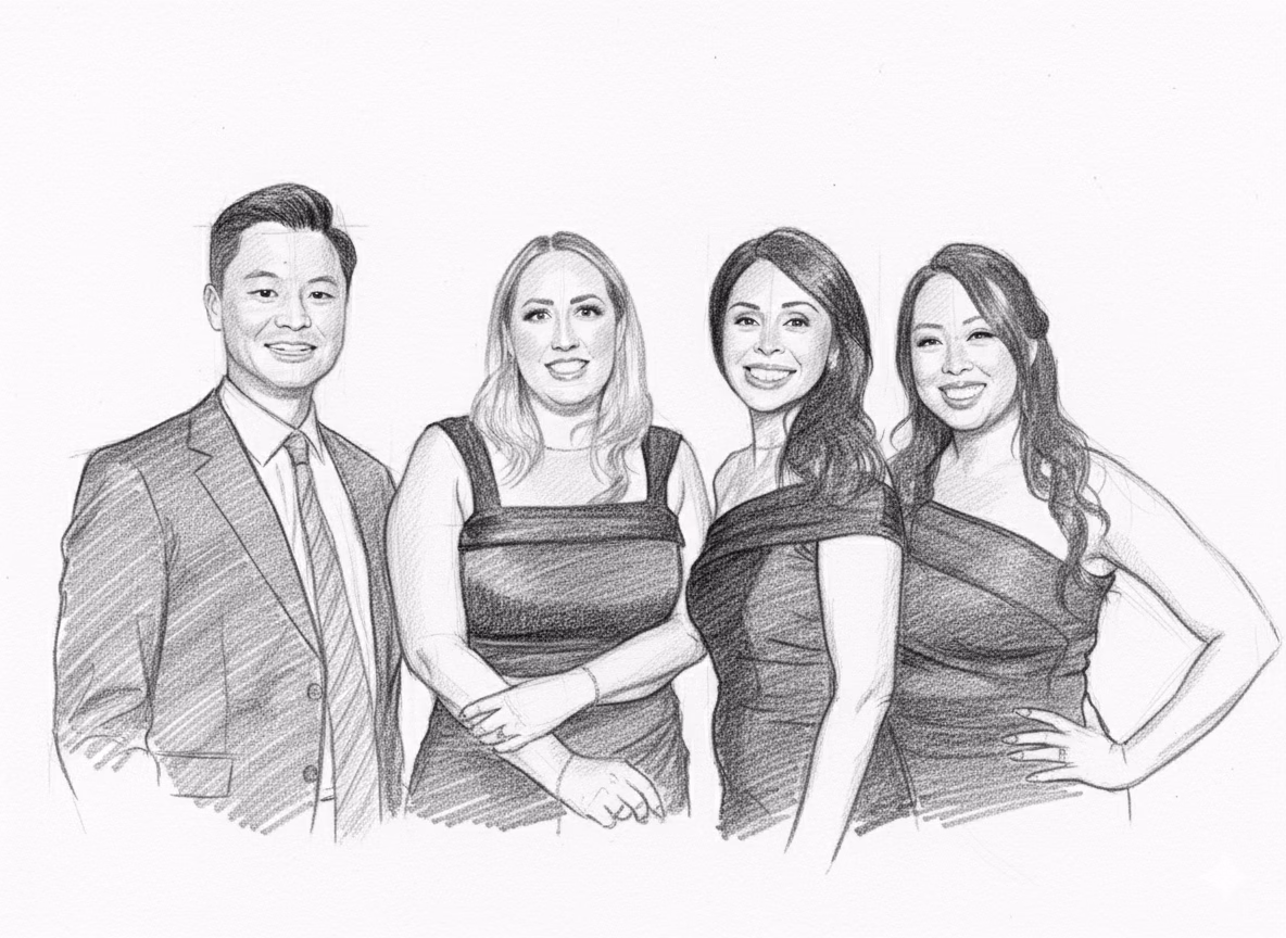 Roaming Photo Booth Rental Beverly Hills: A Smarter Event Guide - Lucky Frog Photo Marketing Sketch Portrait - BW Sketch Portrait
