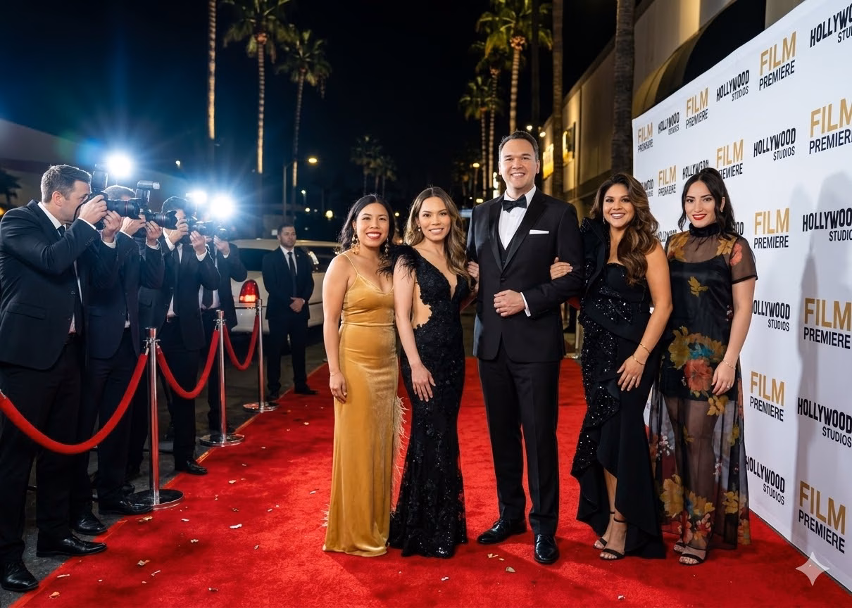 Machine Learning Art for Brand Activations in Newport Beach - Lucky Frog Photo Marketing redcarpet with step and repeat