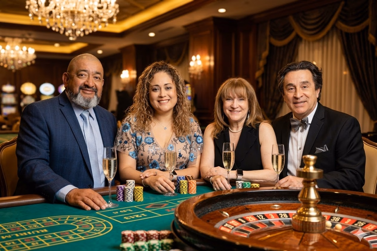 Gambling roulette table Sophisticated Action Tuxedos & Luxury