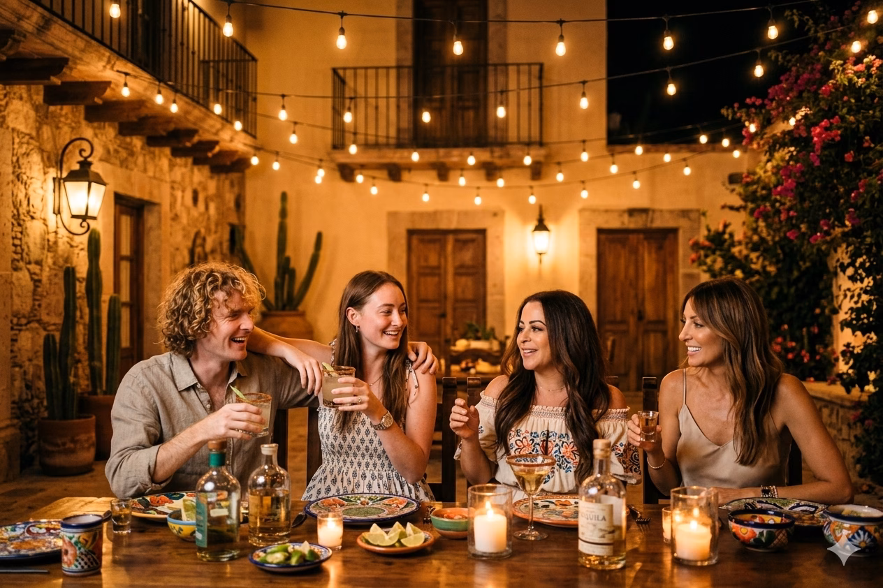 Rancho Palos Verdes AI Photo Booth Planning Guide - Lucky Frog Photo Marketing Mexican Haciena at Night
