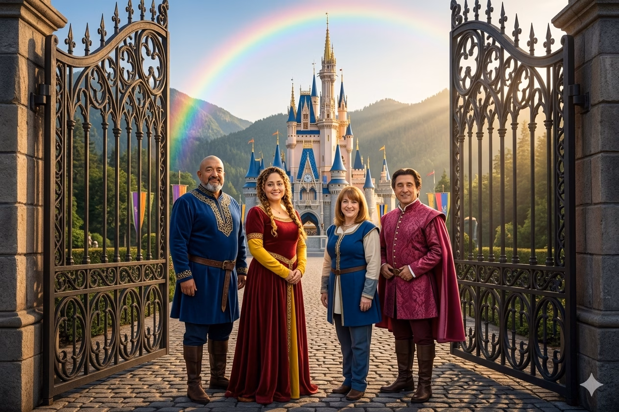 Anime Expo LA AI Photo Booth Experience: What to Verify - Lucky Frog Photo Marketing majestic fairytale castle High Fantasy Middle Earth Adventure