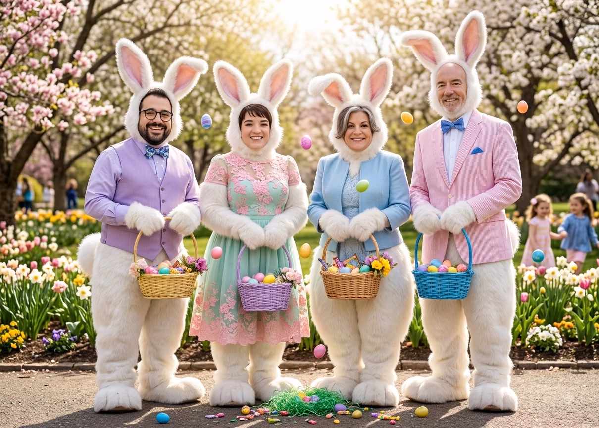 AI Photo Booth Long Beach: A Smarter Event Activation Guide - Lucky Frog Photo Marketing Easter Bunnies 2.png