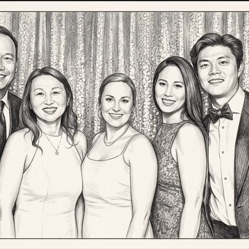 Photo Booth Laguna Beach - Lucky Frog Photo Marketing pencil sketch portrait pencil sketch portrait pencil sketch portrait